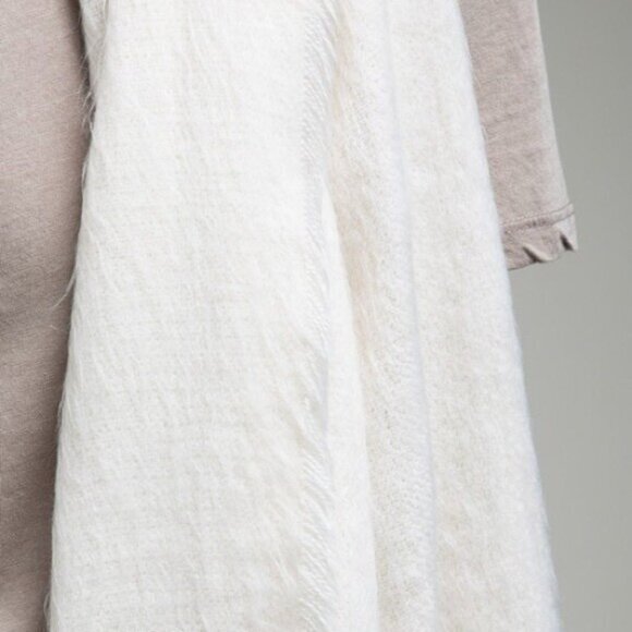 Ivory Vest with Fringe Cascading Open Front Tunic Top One Size Women Cardigan - Picture 6 of 6